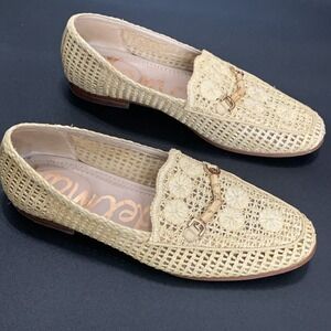 Sam Edelman Lowell Raffia Loafers in Natural Bamboo Women's Size US 9.5